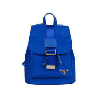 2014 Prada nylon drawstring backpack bag BZ1562 blue - Click Image to Close